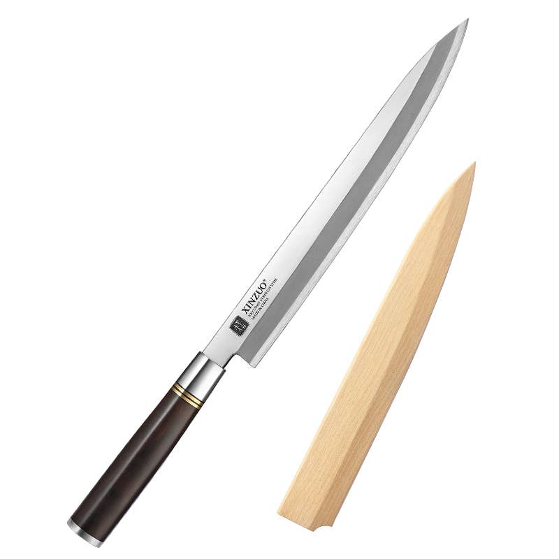 coltello sashimi Xinzuo 270 mm con fodero in legno -