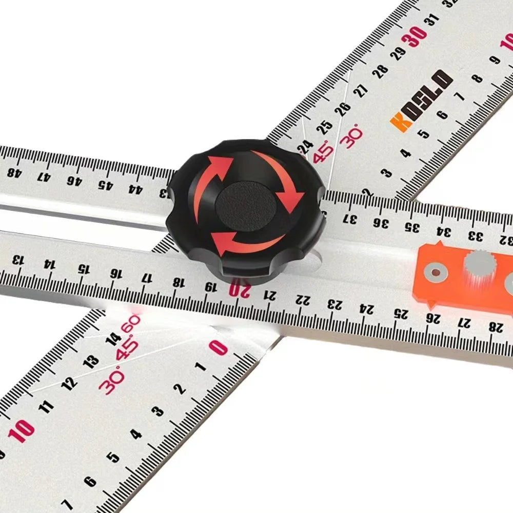 L-HT201 60cm T Type Aluminum Alloy Movable Combination Angle Ruler 90 /45 Degrees High Precision Woodworking T Ruler