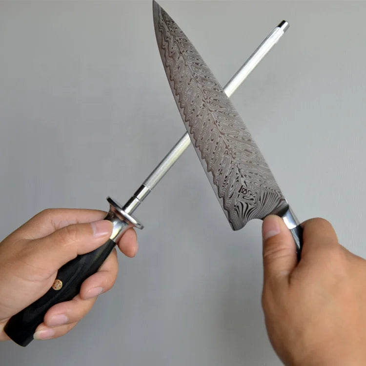 Amber Kitchen Accessories Professional 8inch Diamond Honing Rod Kitchen Tools Kitchen Knife Sharpener