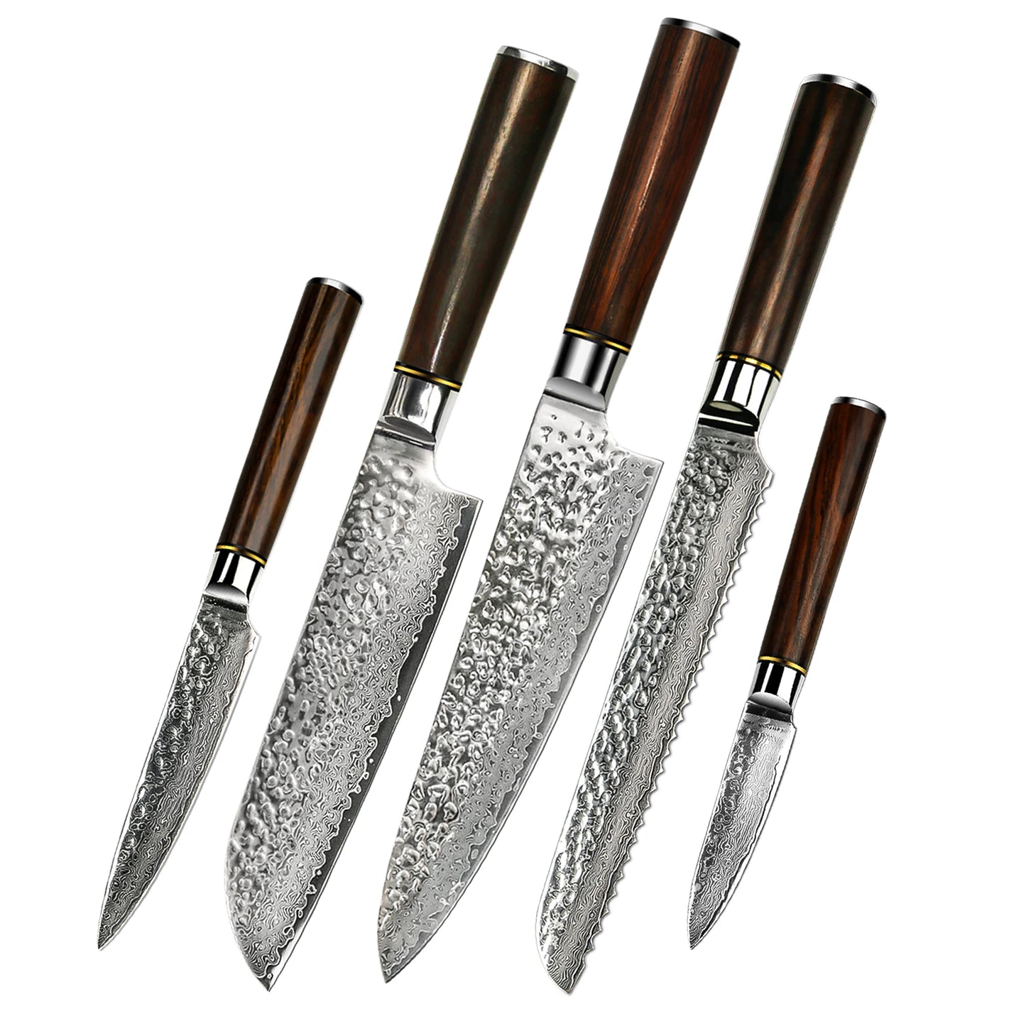 9 Pcs New Design 67 Layers Damascus VG 10 Steel Kitchen Knife Set with Premium Sandal Wood Handle