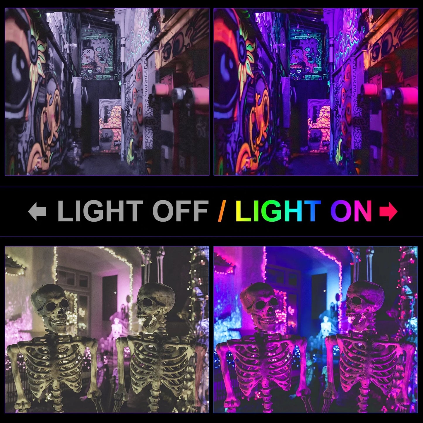 LED BLACK LIGHT Us Stock 80w 100w Backyard Weeding Dj Nightclub House Disco Party Led Flashing Stage Lights