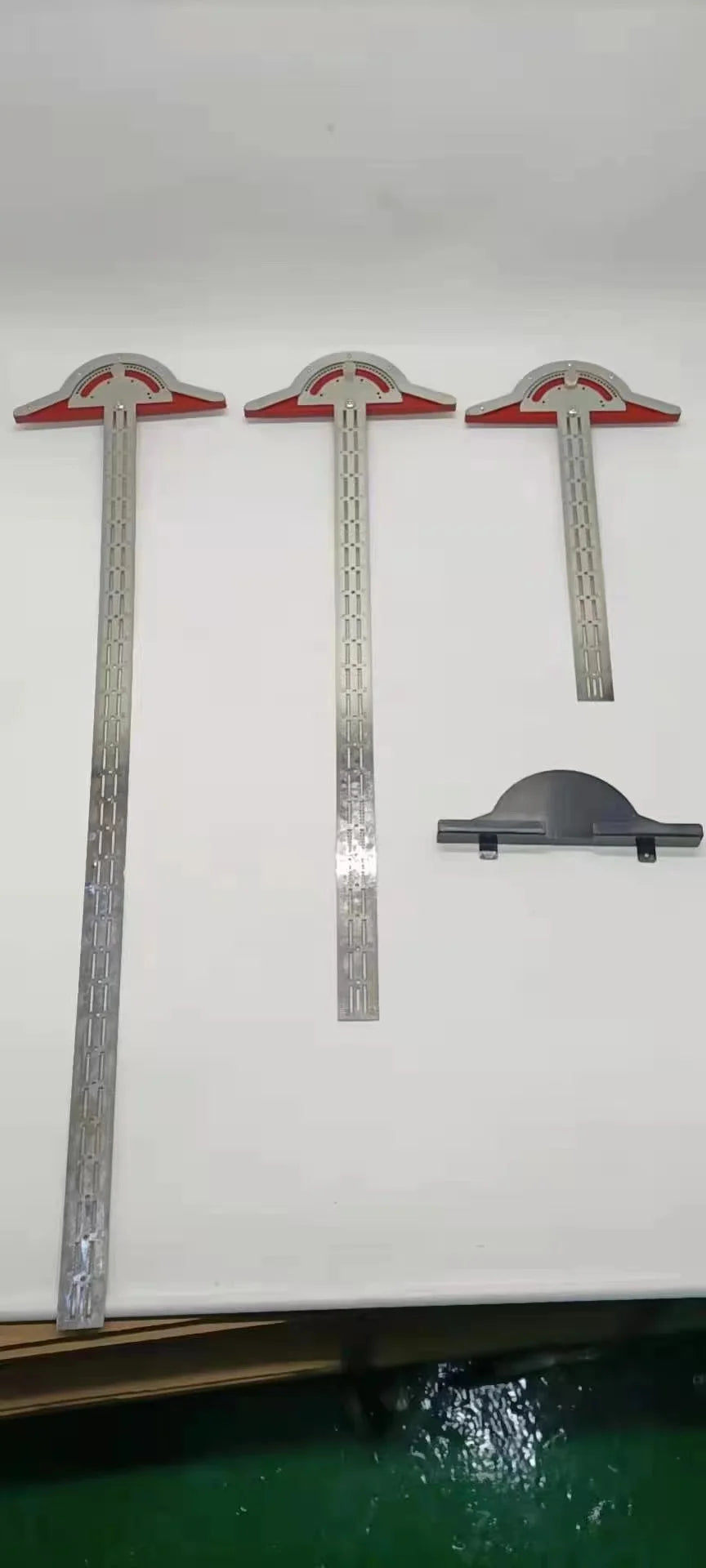 L-HT142 Woodworking Scribe Ruler 10 15 20inch Scribing Ruler Aluminum Alloy Line Drawing Marking Gauge DIY Measuring Tools