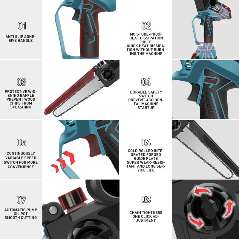 DTWA1-0021+A2-0048 Electric Pruner and Saw Kit with Extension bar