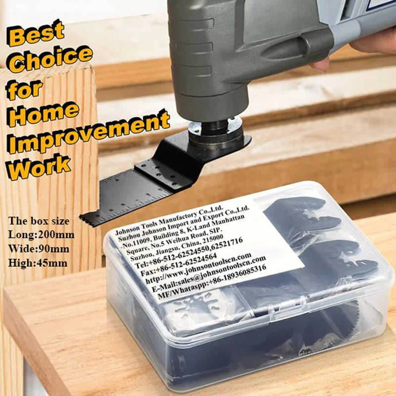Professional Quick Release 20pcs Pack Multi Tool Oscillating Multitool Saw Blades Set for Cutting Wood, Plastic and Metal