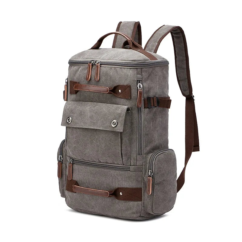 ZUOLUNDUO High Capacity Casual Canvas Travel Backpack Vintage Backpack Men's Backpacks