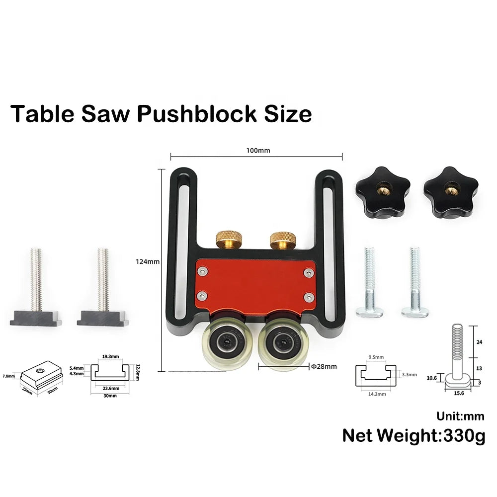 Updated Bearing Roller Featherboards Adjustable Table Feather Loc Boards Clamps for Woodworking Tools Table Saw Pushblock