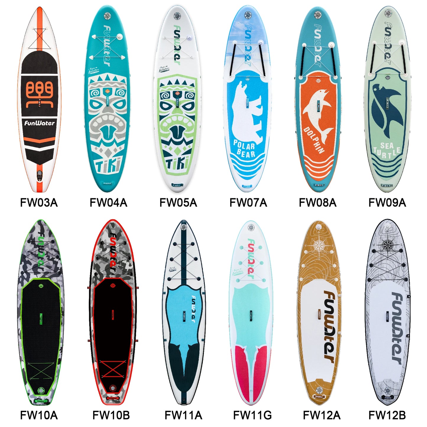 FUNWATER Dropshipping OEM Inflatable Paddle Board sup Paddles supboard Koi Inflatable sup Paddleboard Gonflable