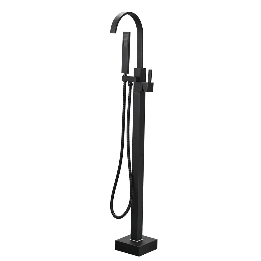 Matte Black Stand Bathtub Luxury Bathroom Free Floor Standing Bathtub Faucet Mixer Shower Design Brass Modern Outer Carton Box