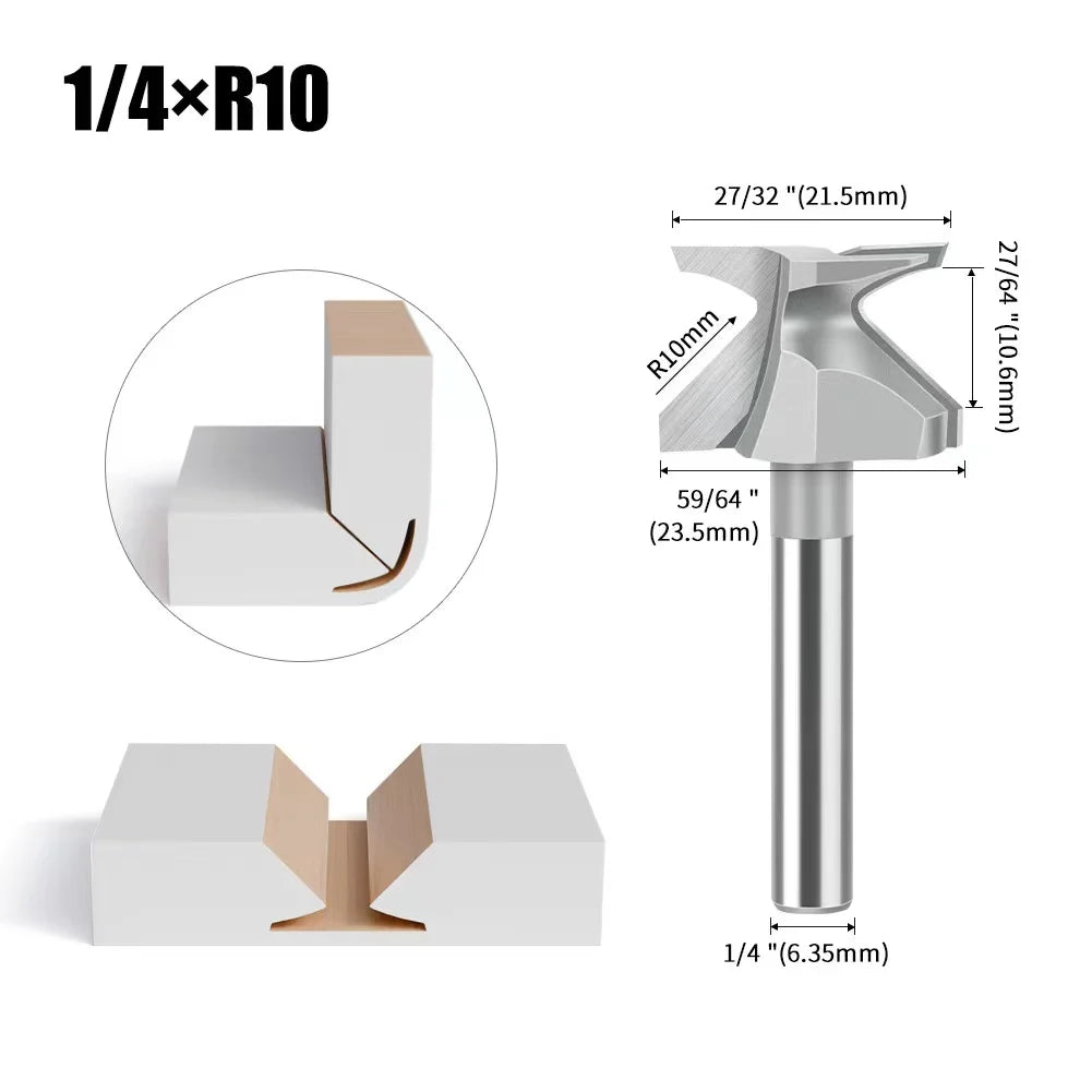 L-N313 Arc Bending Integrated Bit Forming R18 R30 Wood Router Bit for Wooden Door Wall Cabinet Without Filling Softening Process