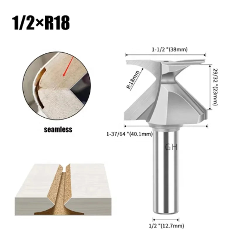 R18 R30 Woodworking Circular Bending Grooving Tool Arc Wood Bending Integrated Forming Router Bits