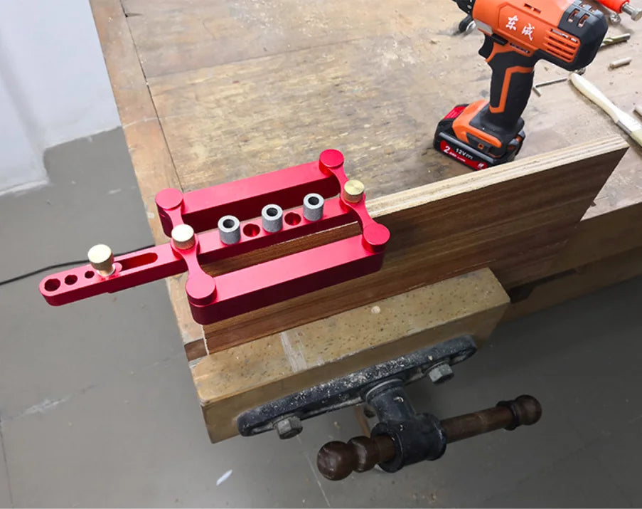 LISCA 6/8/10mm colorful Aluminium Alloy Straight Hole Doweling Jig Kit for woodworking