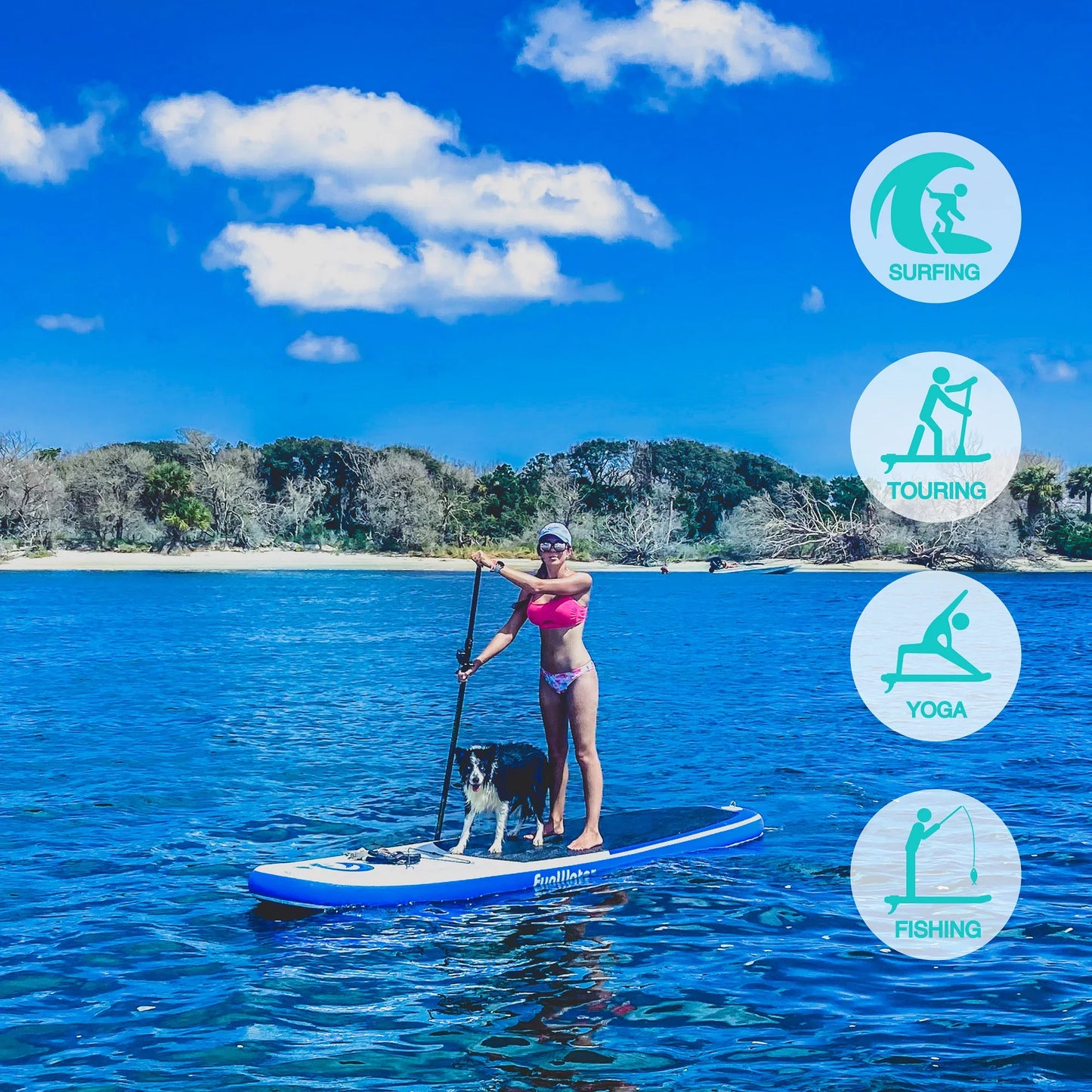 FUNWATER Dropshipping OEM 11' sup Paddle Board Inflatable Stand up Cheap Surfboard Surf Board Isup Watersports