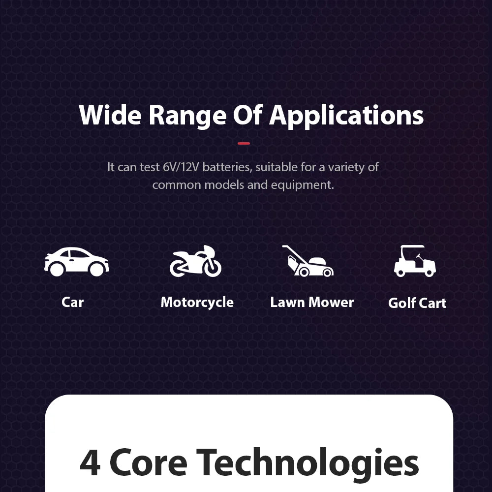 BM560 12V 6V Battery Tester Car Motor Battery System Analyzer 100-2000CCA 2-220AH Charging Cranking Test Tools for Car PK KW650