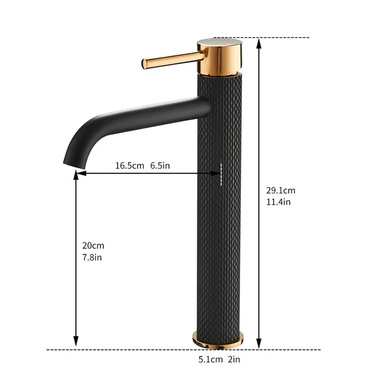 For FLG OEM Modern Luxury Antique Basin Faucet Blackened Brass Bathroom Tap with Ceramic Valve Core Free Spare Parts