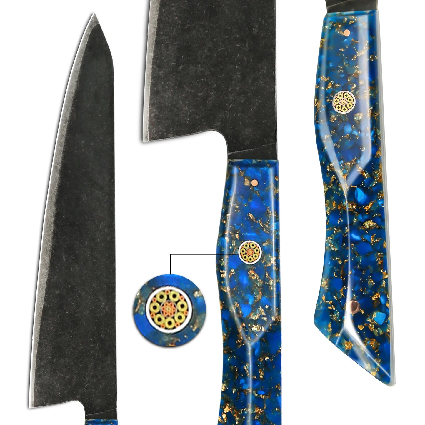 Sandwich Structure 10Cr15Mov Japanese Usuba Nakiri Chef Knife with Foil Handle