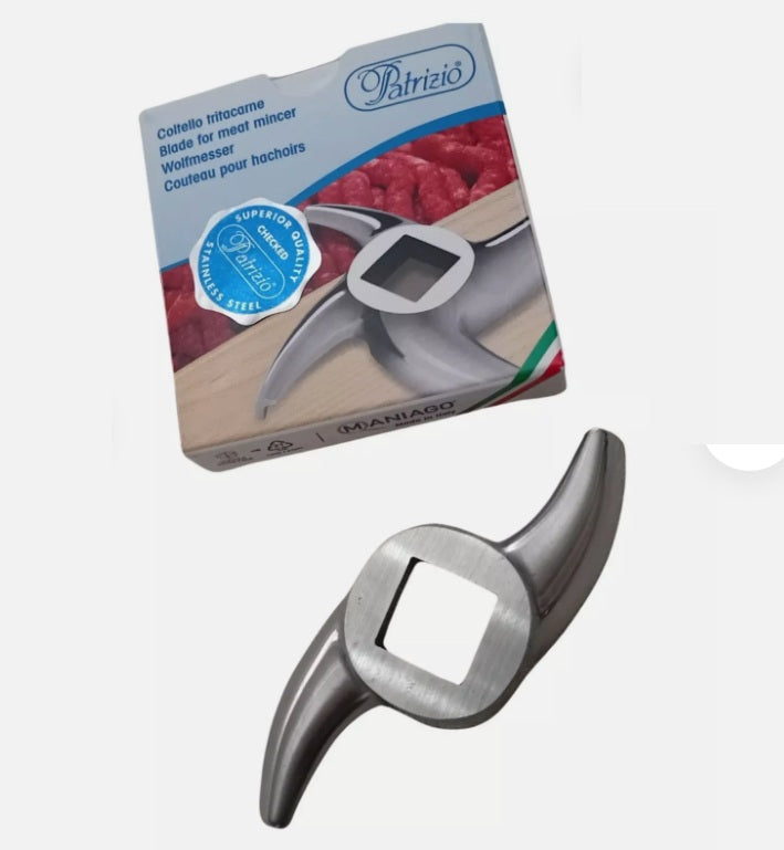 Coltello tritacarne inox AUTOAFFILANTE mod. 22 - 2 alette FAPATOOLS