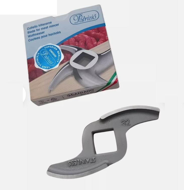 Coltello tritacarne inox AUTOAFFILANTE mod. 32 - 2 alette FAPATOOLS