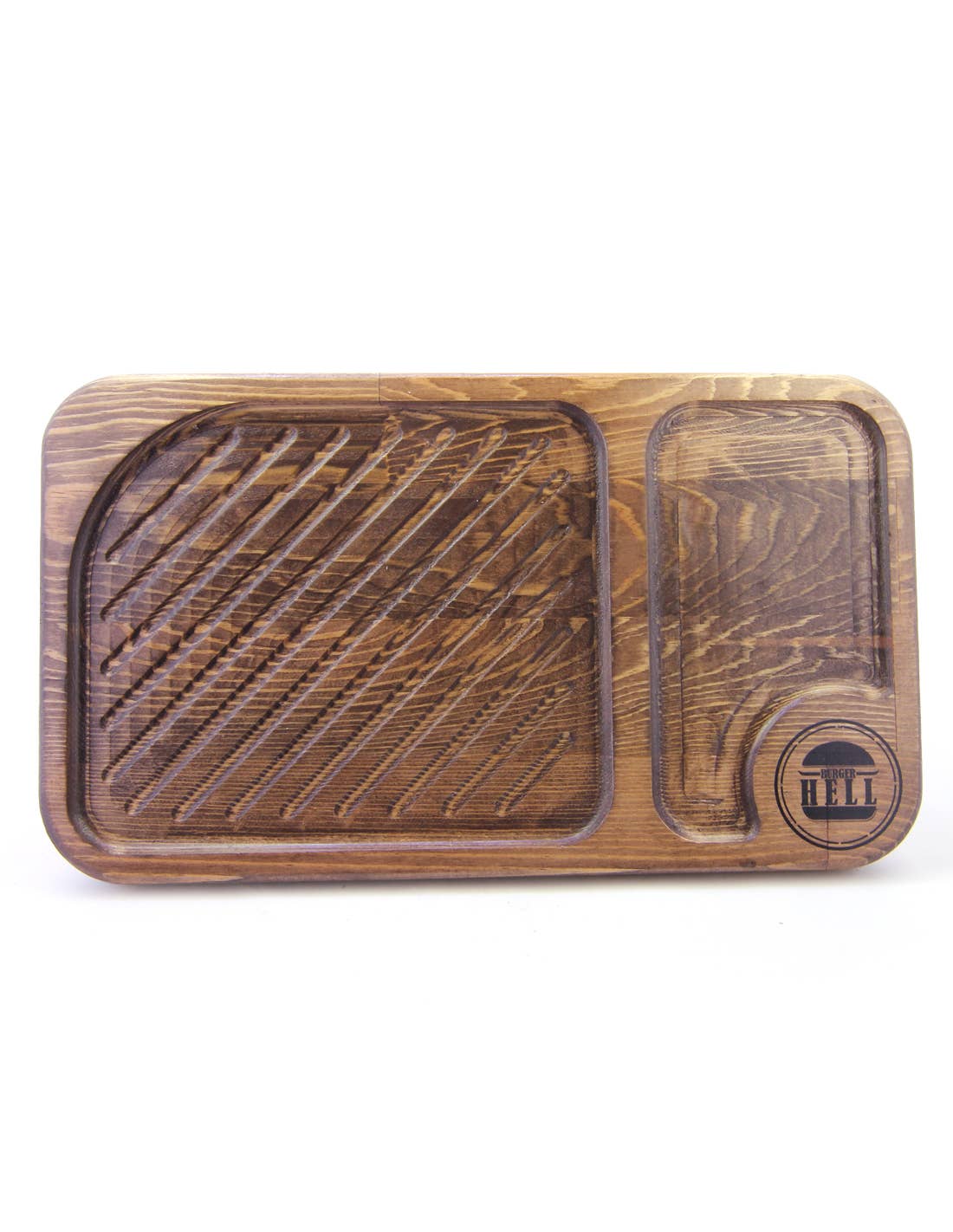 Tagliere in legno per hamburger, logo personalizzato