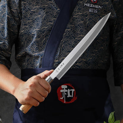 Coltello da sashimi hezhen 270+fodero in legno