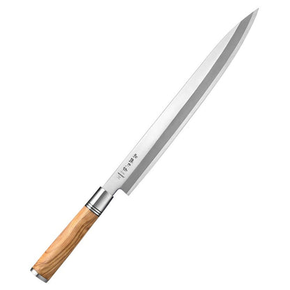 Coltello da sashimi Hezhen 300 con lama in acciaio inossidabile e fodero in legno
