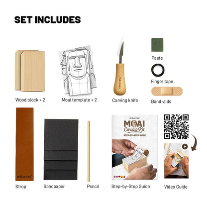 Kit per intaglio in legno Moai