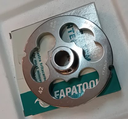 PIASTRA INOX PER TRITACARNE FAPATOOLS  MOD. 42 FORO TRIS/COTICHE