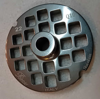 PIASTRA INOX PER TRITACARNE FAPATOOLS  MOD. 22 FORO Q10 mm