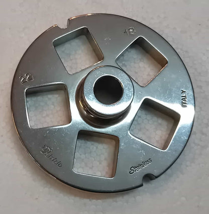 PIASTRA INOX PER TRITACARNE FAPATOOLS  MOD. 22 FORO Q18 mm