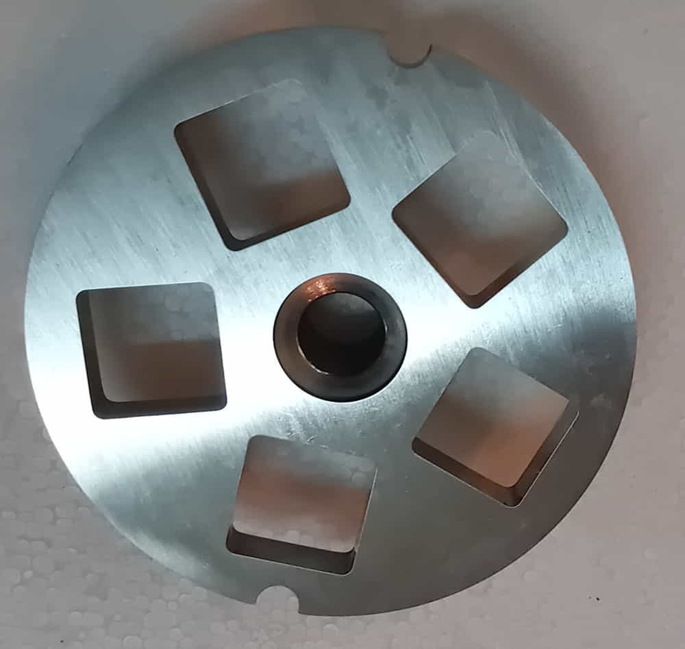 PIASTRA INOX PER TRITACARNE FAPATOOLS  MOD. 22 FORO Q18 mm