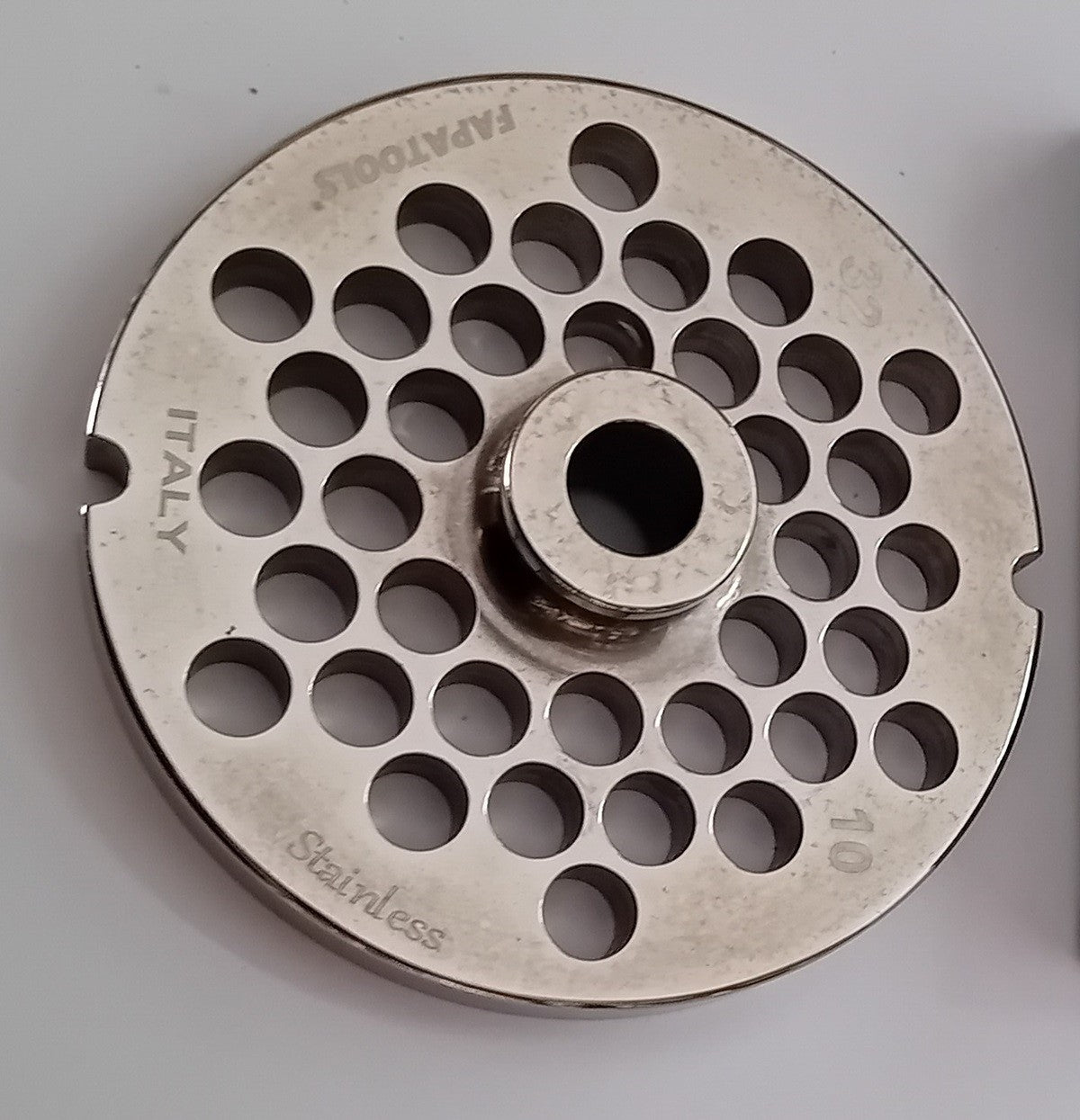 PIASTRA INOX PER TRITACARNE FAPATOOLS  MOD. 32 FORO DA 10 mm