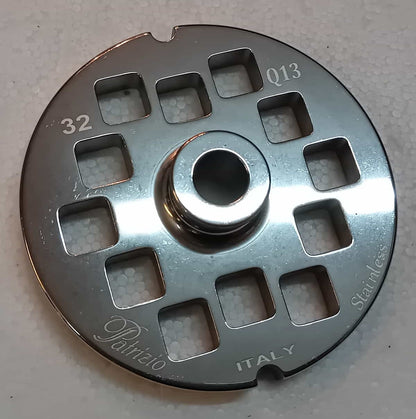 PIASTRA INOX PER TRITACARNE FAPATOOLS  MOD. 32 FORI QUADRI  Q13  mm