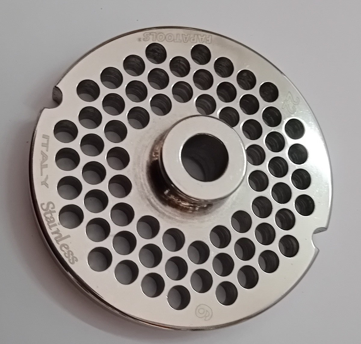 PIASTRA INOX PER TRITACARNE FAPATOOLS  MOD. 22 FORO DA 6mm