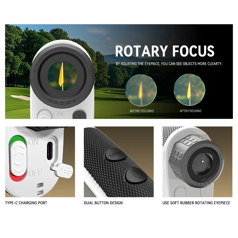 Best Selling Golf and Hunting Laser Range Finder Hot 905nm Industrial Rangefinder with LCD Display Mini Golf Rangefinder