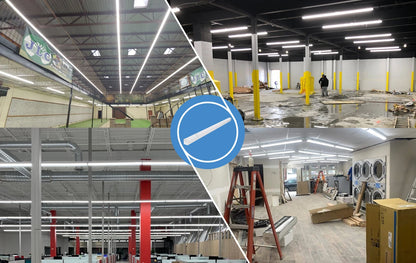 USA Warehouse Shipment Ip65 Led Linear Light Pendant Fixture Batten 8ft Industrial 38w Led Lighting Linear