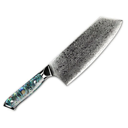 Professional Damascus VG 10 Steel Core 67 Layers Stainless Steel Abalone Handle Kitchen Knives Set