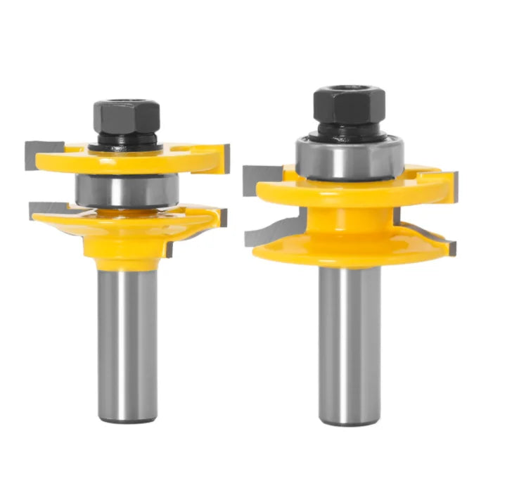 L-N003 18# 3 Bit Raised Panel Router Bit With Back - Bevel- 1/2" Shank Woodworking Cutter Tenon Cutter for Woodworking Tool