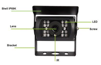 Factory Supply IPoster 18 Infrared LED CCD Night Vision Waterproof Car Backup Reversing Camera