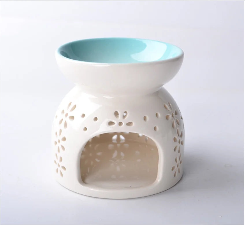 Candle Jar Oil burner Aromatherapy Aroma Ceramic Oil Diffuser Tealight Holder Home Bedroom Decor Christmas Housewarming Gift