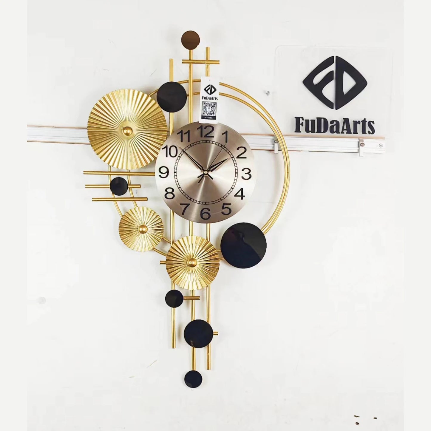 78*45 Large Dropshipping 2025 Modern Luxury Wall Hanging Decorative Metal Watch Home House Decor Living Room Quartz Silent Clock