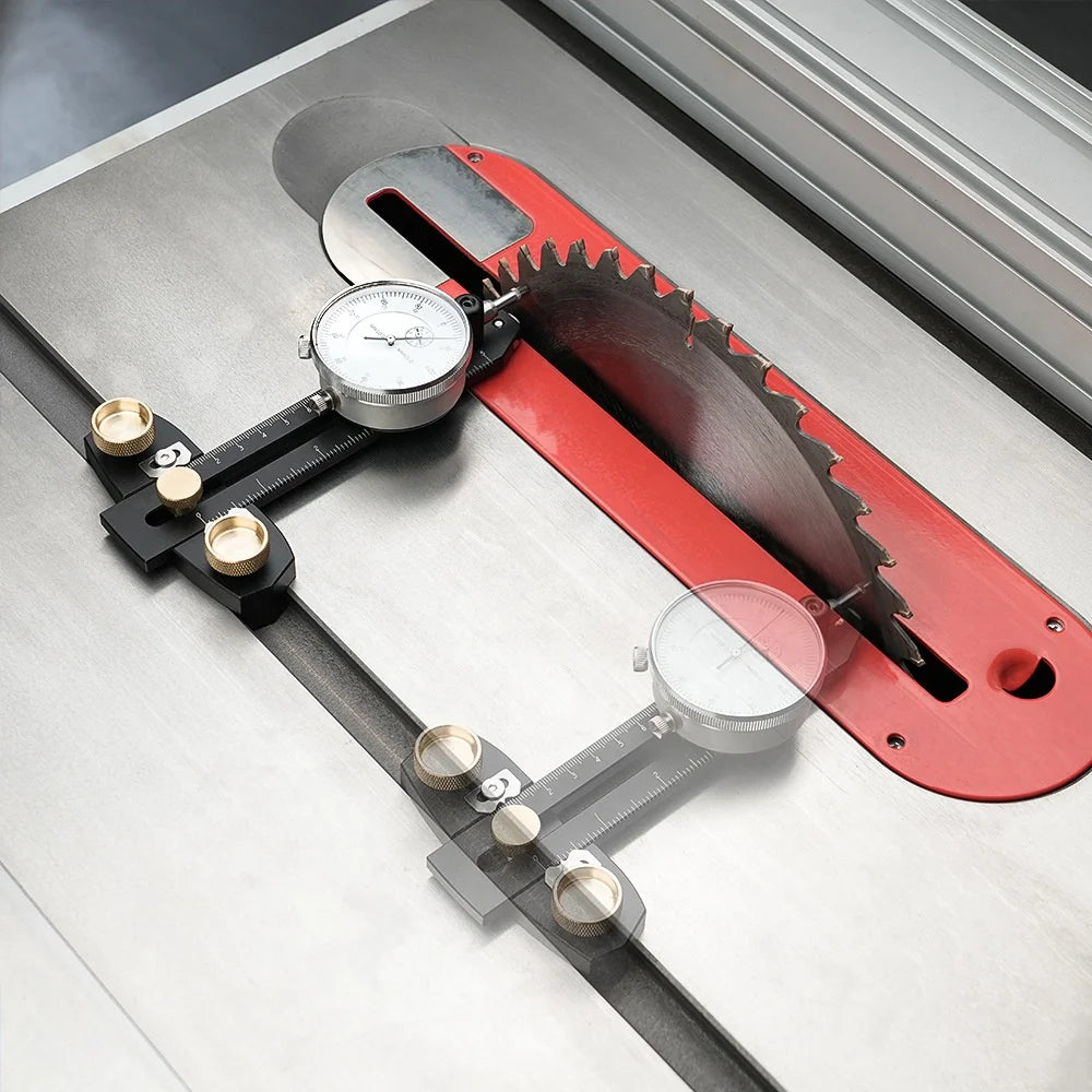 Professional Grade Adjustable Table Saw Dial Indicator Gauge Fence Alignment Jig Hand Tools