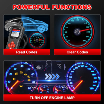 2025 Newest Launch CR300 OBD2 CANFD Scanner Auto Code Reader Diagnostic Tools I/M Engine Battery Tester Free Update