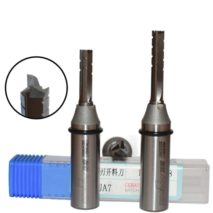 Tideway Industrial Grade TCT 3 Flute 1/2 Inch Shank Straight Milling Cutter Tungsten Carbide End Mill for Woodworking