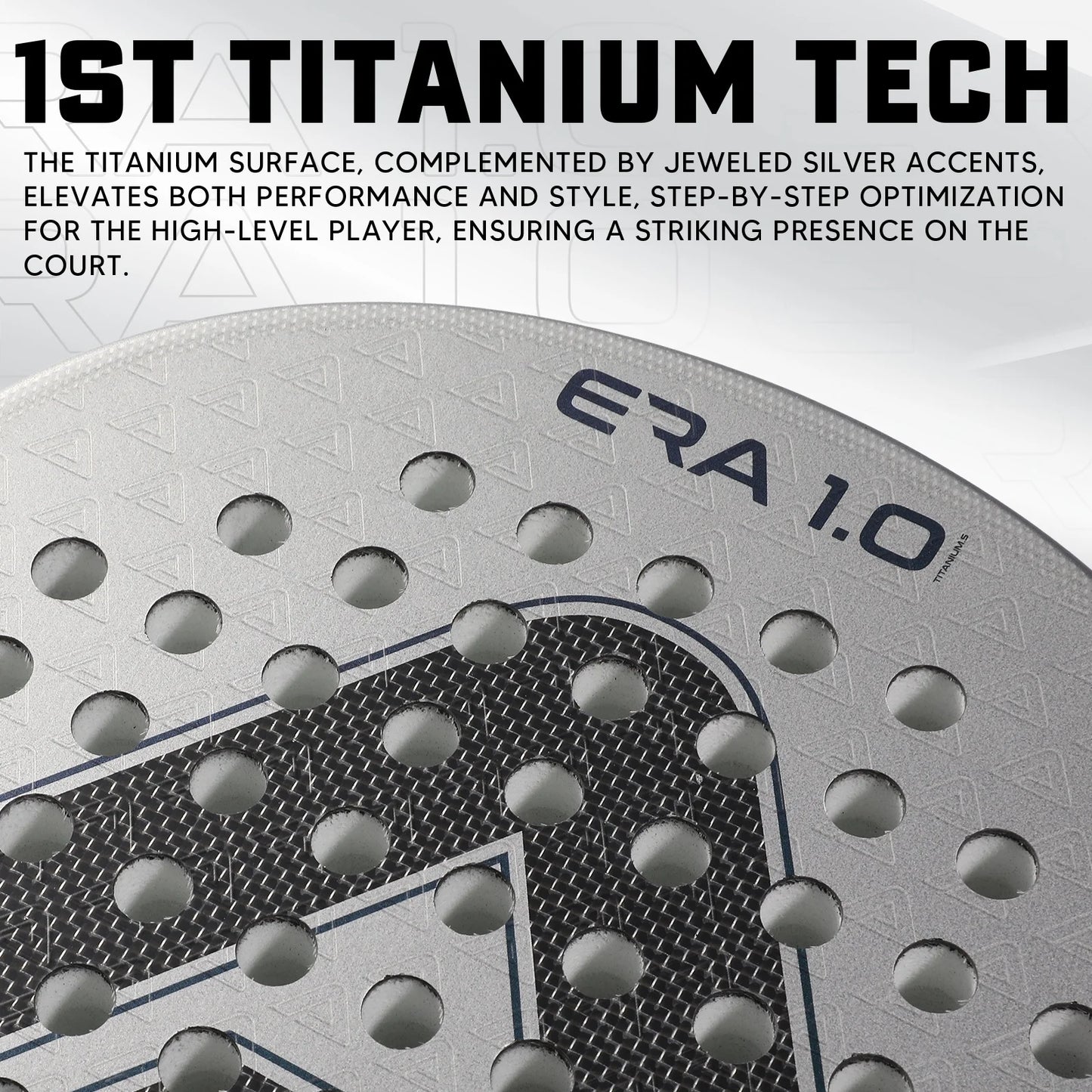 Ready to Ship 1st Titanium Carbon Fiber with Diamond Frame Shape Padel Tennis Rackets Padel Rackets