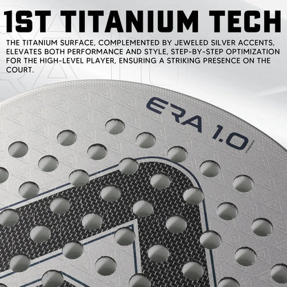 Ready to Ship 1st Titanium Carbon Fiber with Diamond Frame Shape Padel Tennis Rackets Padel Rackets