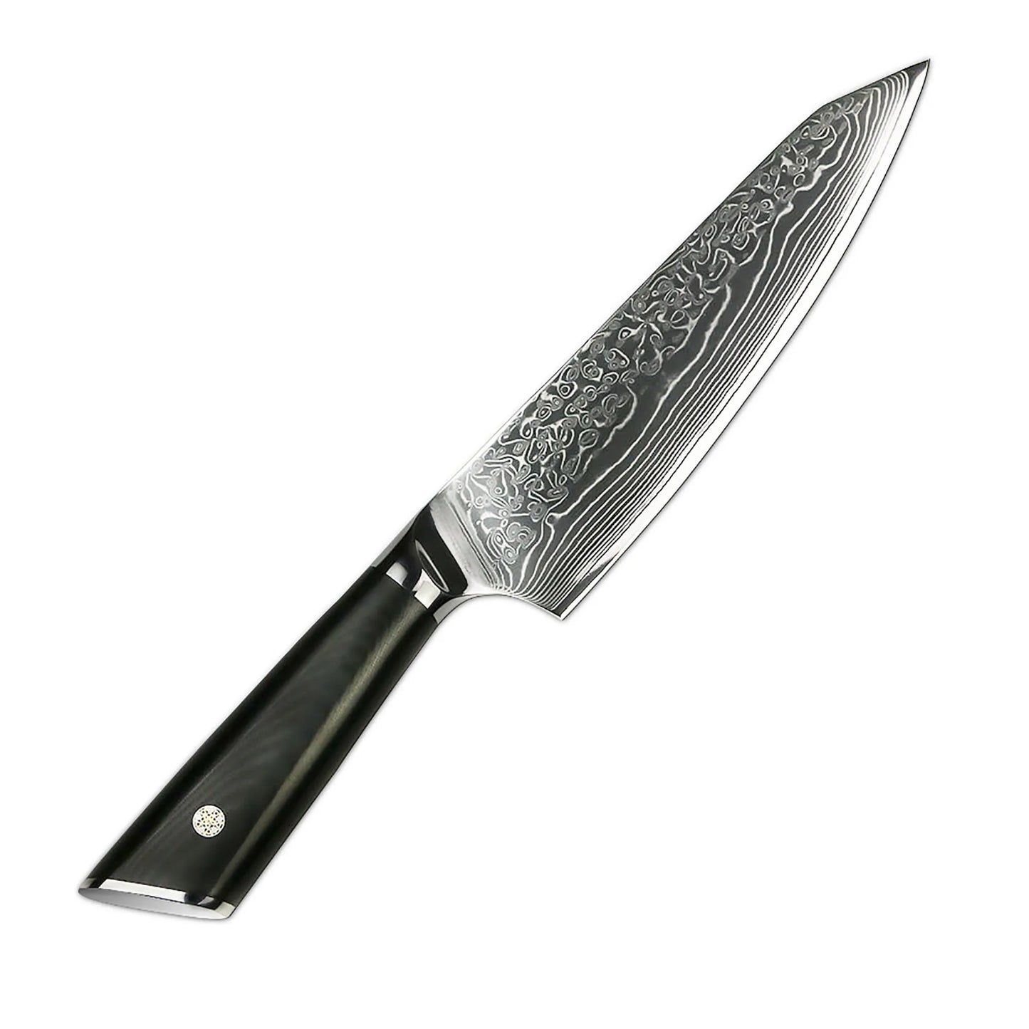 Professional 8 Piece Damascus Kitchen Knives Set VG 10 Steel Core 67 Layers with Black G10 Handle