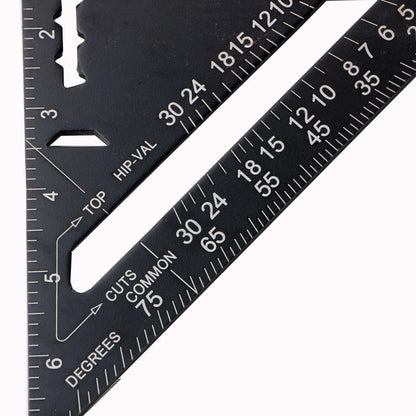 L-HT102 Triangle Ruler 7 Inch Aluminum Alloy Metric Angle Carpenter Measurement Ruler Woodworking Tools Measuring