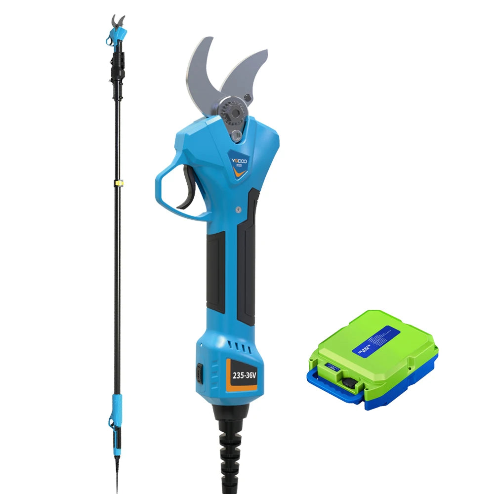 36V Longlife Use Powerful 40MM Electric Pruning Shears Rechargeable Battery Power Shears LED Screen Display Gardening Pruner