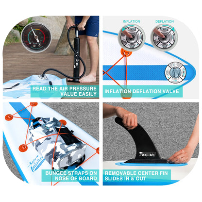 FUNWATER Dropshipping Big Standup Paddleboard Koi sup Board Fish Design Surf Board 14 ft sup Stand up Paddle Board Surfing