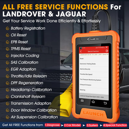 2025 Original Launch CRE Elite for Land Rover Jaguar Obd2 Scanner Auto Diagnostic Tool All Service Lifetime Free Update