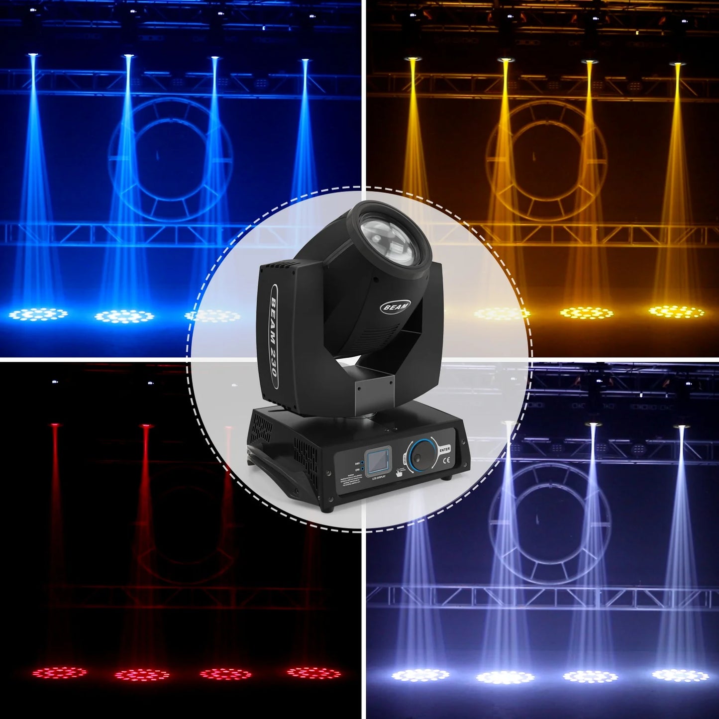 Professional Black Dmx Sharpy LED 7R Beam 230W Moving Head Lights for Disco DJ Stage Lighting Equipment Spot Lamp